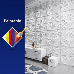 Art3d 33-Pack 3D Textured PVC Wall Panels 12×12″ White – Covers 32 Sq.Ft.