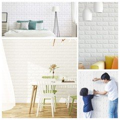 Sodeno 20-Pack White 3D Wall Panels, 29 sq ft, Peel & Stick, Printable Wallpaper