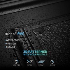 Art3D Drop Ceiling Tiles 24X48 Inch Black 12-Pack 96 Sq.Ft 3D Wainscoting