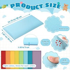 Rainbow Wall Padding 24 Pack – 3D Self-Adhesive Headboard Panels for Playroom