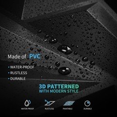 Art3d 20-Pack 3D Decorative Wall Panels 11.8″x11.8″ (19 sq ft) – Black PVC Glue-