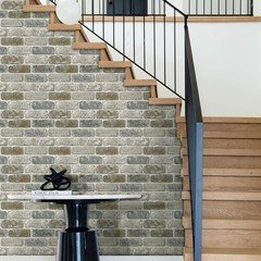 Commomy 10 Pcs 3D Faux Brick Peel and Stick – 11.8″x11.8″ Thin PVC Wall Panel