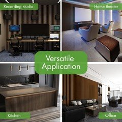 Art3D 4-Pack 12 X 24 Soundproof Wood Slat Panels 8 Sq.Ft Acoustic Wall Panels