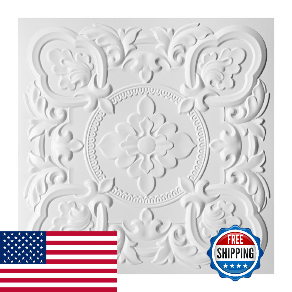 Art3Dwallpanels 12 Pack Drop Ceiling Tiles 24 X 24 Inch High Grade Pvc 3D Wall