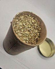 Vintage Goldblatt Gold Ceiling Glitter 1 lb Can NOS Popcorn Acoustic Shimmer
