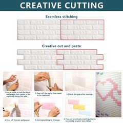 Sodeno 20-Pack White 3D Wall Panels, 29 sq ft, Peel & Stick, Printable Wallpaper