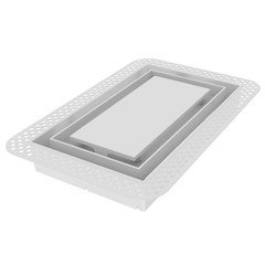 Fittes Flush Wall Vent [Lite+] – 6″x10″ – Cotton White – 6″x10″,