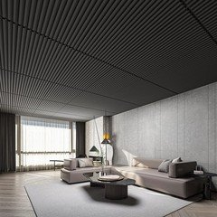 Art3d 6-Pack Slat Design 3D Wall Panels PVC 2×4 FT Black