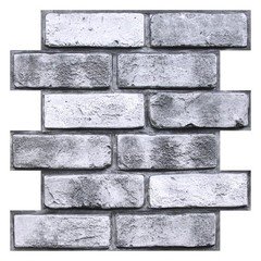 COMSTICKC 3D Faux Brick Wall Panels 10-Pack, 12″x12″ Peel & Stick Gray PVC Tile