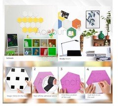 48 Pcs High Density Acoustic Panels – Hexagon Soundproof Wall Panels Studio