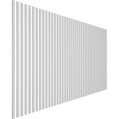 Ekena Millwork 47H X 3/8T Pvc Adjustable Slat Wall Panel Kit W/ 1W Slats