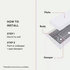 FITTES Framed Wall Vent [Luxe] 10 in. x 30. 25 in.