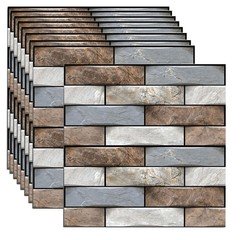 szgwtk 3D Wall Panels Faux Brick 10PCS 30x30cm Foam PVC Self Adhesive