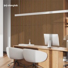 Olanglab Wood Slat Wall Panels 4 Pack Acoustic Wall Panels 47.24 X 23.62 Each