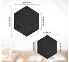 48 Pcs High Density Acoustic Panels – Hexagon Soundproof Wall Panels Studio