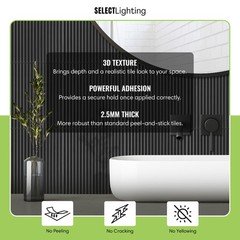 5 Pack Peel and Stick Backsplash Tiles Vinyl Self Adhesive Back Splash Stick OnT