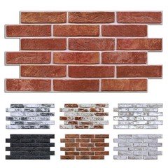 Commomy 3D Brick Wall Panels Peel And – Not Real Brick 12 Pcs Of 22.8 X 11.8