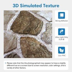 Comstickc 3D Faux Stone Wall Panels Peel And Stick Decorative Tiles 12 Pcs 22.8