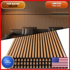 Art3d 4-Pack 48×24 Acoustic Wood Panels Wall Ceiling – Teak