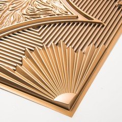 Art3D Drop Ceiling Tiles 24X24 In Bronze 12-Pack 48 Sq.Ft 3D Wainscoting Panels