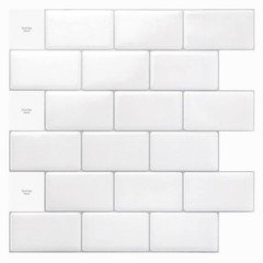 Art3d 10-Sheet 12″x12″ Peel & Stick Tile Backsplash for Kitchen & Bath – White