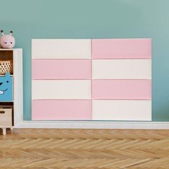 8 Pcs Wall Panels Self-Adhesive Wallpaper Anti-collision Wall Padding 20*50cm