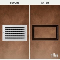 Fittes Flush Wall Vent [Lite+] – 6″x10″ – Cotton White – 6″x10″,