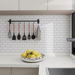 V-Mozza Peel And Stick Backsplash Tile 20 Sheets White Subway Tile Backsplash