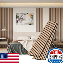 Pohare Wood Slat Wall Panels 2 Pack 8 X 1 Ft Decorative Wood Panels For