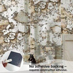 LiveInUrban 6PCS Silver Antique Acrylic Wall Panels for Home Living Room Bedroom