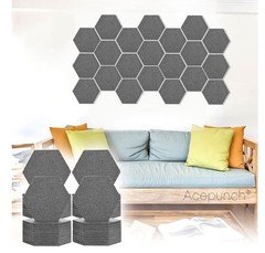 48 Pcs High Density Acoustic Panels – Hexagon Soundproof Wall Panels Studio