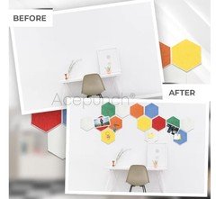 48 Pcs High Density Acoustic Panels – Hexagon Soundproof Wall Panels Studio