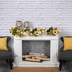 Comstickc 3D Faux Wood Wall Sticker Peel And Stick Wall Covering12 Pcs Of 22.8