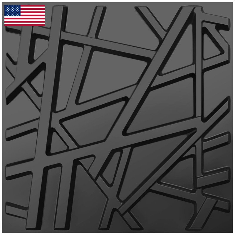 Levoway 33 Pack 3D Wall Panels For Interior Wall Decor 12X12 Black Accent