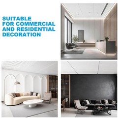 12PCS Ceiling Panel 2×4 Feet, PVC Decorative Ceiling Covering Panel,White
