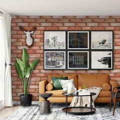 Szgwtk 3D Wall Panels Peel And Stick10Pcs Faux Brick Wallpaper Self