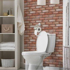 Szgwtk 3D Wall Panels Peel And Stick10Pcs Faux Brick Wallpaper Self