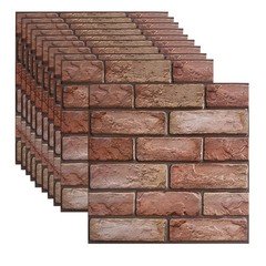 Szgwtk 3D Wall Panels Peel And Stick10Pcs Faux Brick Wallpaper Self