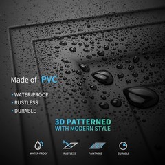 Art3D 12-Pack Square Black Drop Ceiling Tile 2Ft X 2Ft Pvc Ceiling Panel 24 X