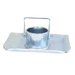 5000lbs Trailer Jack Foot Plate Capacity with Pin Base Replacement for A silver