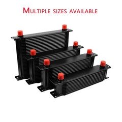 19 Row Oil Cooler 10AN Stacked Plate Aluminum Transmission Engine Cooler 19 ROW