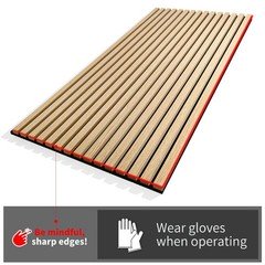 Art3D 6-Piece Wood Slat Acoustic Panels For Stylish Decor And Noise Reduction