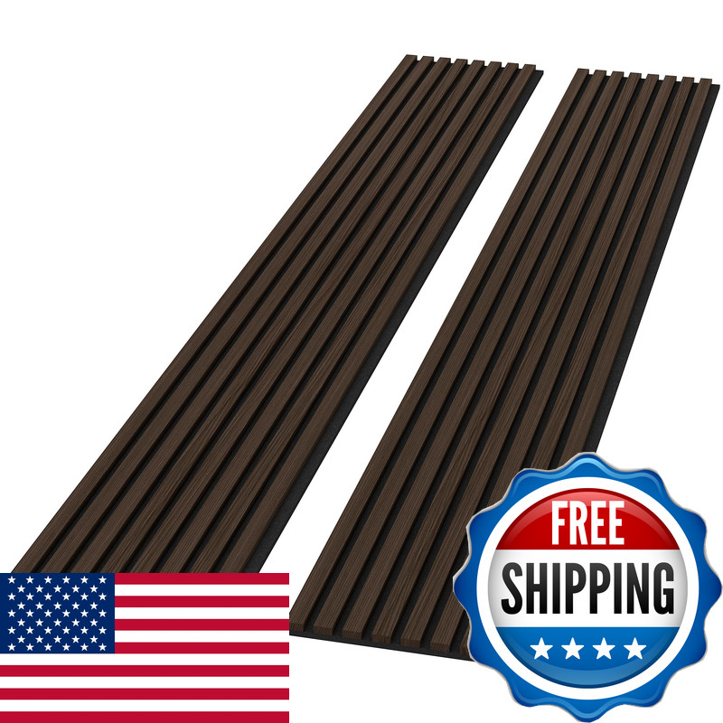 Roomtec 2 Pack Acoustic Solid Wood Wall Panels 94.49 X 12.6 Soundproof Wall