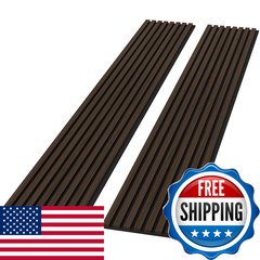 Roomtec 2 Pack Acoustic Solid Wood Wall Panels 94.49 X 12.6 Soundproof Wall