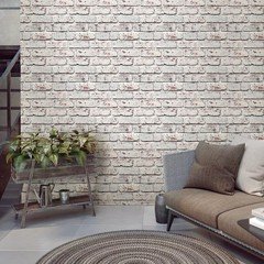 COMSTICKC 3D Faux Brick Wall Panel Peel and Stick 10 Pcs 12X12 Small PVC Decorat
