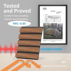 Art3D 6-Piece Wood Slat Acoustic Panels For Stylish Decor And Noise Reduction