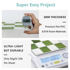 Commomy 10 Pcs Matte 3D Peel and Stick Tile 11.8″x11.8″ Ultralight PVC Square Pe