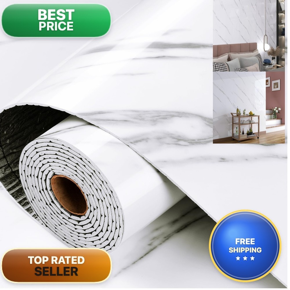 Lacheery 15.8X317 Removable Marble Wall Panels For Interior Walls Decor Faux