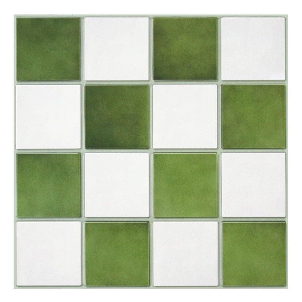 Commomy 10 Pcs Matte 3D Peel and Stick Tile 11.8″x11.8″ Ultralight PVC Square Pe