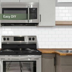 10-Sheet Thick Peel and Stick Kitchen Backsplash Tiles,3D Subway Waterproof Self